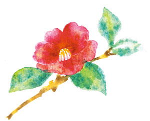 赤い花の咲くまち